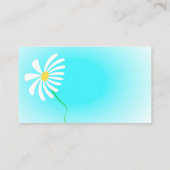 niedliche türkisfarbene und weiße, doppelseitige F Visitenkarte (Rückseite)