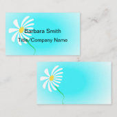 niedliche türkisfarbene und weiße, doppelseitige F Visitenkarte (Vorne/Hinten)