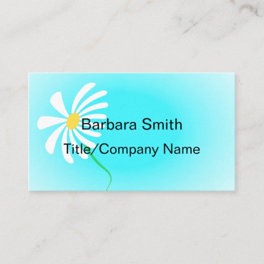 niedliche türkisfarbene und weiße, doppelseitige F Visitenkarte (Vorderseite)