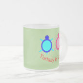 Niedliche Turtle-Tasse Mattglastasse (VorderseiteRechts)