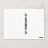 NIEDLICHE TUXEDO CAT ART, PANDA KITTY SITZT AUF POSTKARTE (Rückseite)