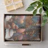 Niedliche Tuxedo Cat und Maus Fantasy Decoupage. Seidenpapier (Geschenk)