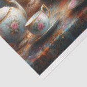 Niedliche Tuxedo Cat und Maus Fantasy Decoupage. Seidenpapier (Ausschnitt)