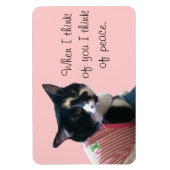 Niedliche Tuxedo-Katze an Friedensmagnete denken Magnet (Vertikal)