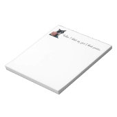 Niedliche Tuxedo Katze Denken Sie an Friedensstift Notizblock (Rotiert)