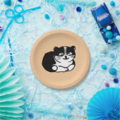 niedliche Tuxedokatze Pappteller (Party)