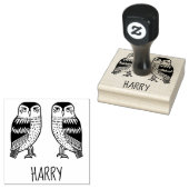 Niedliche TWIN Owins Birds Handgezeichnete ZOLLEN  Gummistempel (Stempel)