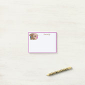 Niedliche Twin Teddy Bears Personalisiert Post-it Klebezettel (Auf Schreibtisch)