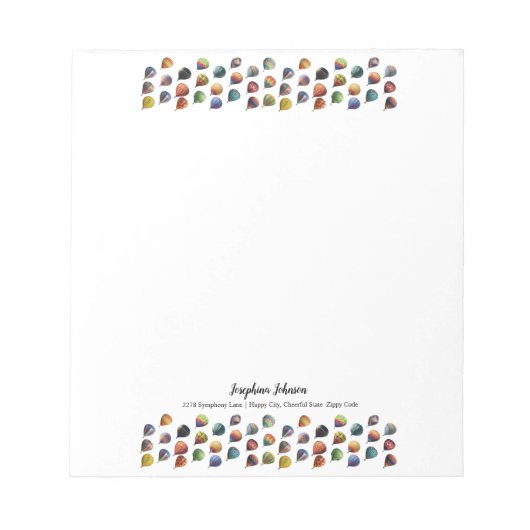 Niedliche Twiny Hot Air Balloons Mustertaster Notizblock (Vorderseite)