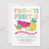 Niedliche Twotti Frutti 2. Geburtstag Einladung (Vorderseite)