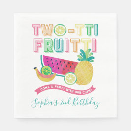 Niedliche Twotti Frutti 2. Geburtstag Serviette