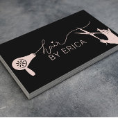 Niedliche Typografie der Haarstühle Schwarz/Rosa Visitenkarte