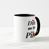 Niedliche Typografie "Dibs on Pilot", lustig, Luft Tasse (VorderseiteRechts)