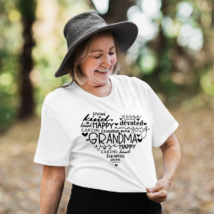 Niedliche Typografie Herz Grandma Granny Nana Tri-Blend Shirt