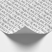 Niedliche Typografie in Schwarz oder Schwarz, lust Geschenkpapier (Ecke)