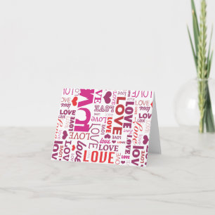 Niedliche Typografie-Liebe Valentineskarte Feiertagskarte