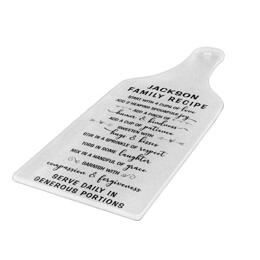 Niedliche Typografie Schneidebrett (Ecke)