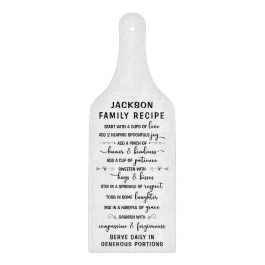 Niedliche Typografie Schneidebrett (Vorderseite)