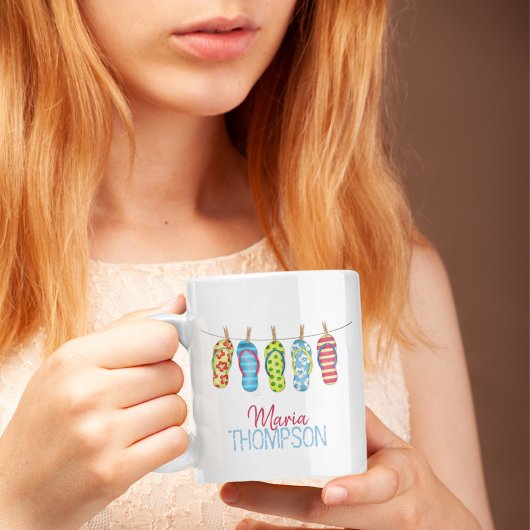 Niedliche Typografie Sommer Personalisiert Kaffeetasse