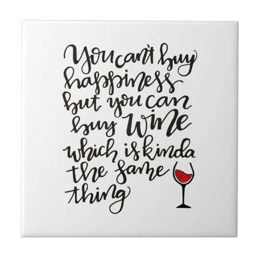 Niedliche Typografie Spaß Fliese (Vorderseite)