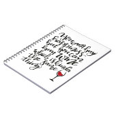 Niedliche Typografie Spaß Notizblock (Linke Seite)