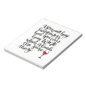 Niedliche Typografie Spaß Notizblock (Rotiert)