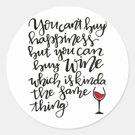 Niedliche Typografie Spaß Runder Aufkleber (Vorderseite)