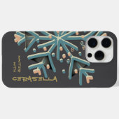 Niedliche Typografie Winterschneeflocke gürrisch a Case-Mate iPhone Hülle (Rückseite (Horizontal))