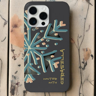 Niedliche Typografie Winterschneeflocke gürrisch a Case-Mate iPhone Hülle