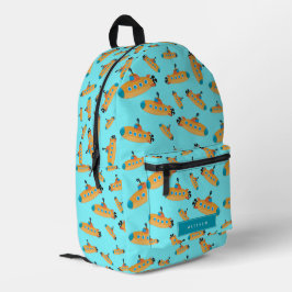 Niedliche U-Boot-Musterschule Personalisiert Bedruckter Rucksack