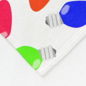 Niedliche u. bunte festliche Weihnachtsglühlampen Fleecedecke (Ecke)
