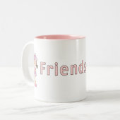 Niedliche u. Girly Freundschafts-Tasse Zweifarbige Tasse (Vorderseite Links)