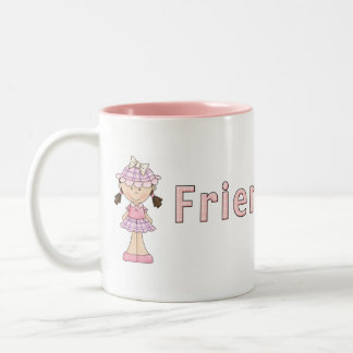 Niedliche u. Girly Freundschafts-Tasse Zweifarbige Tasse