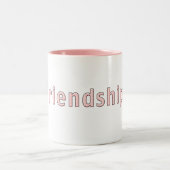Niedliche u. Girly Freundschafts-Tasse Zweifarbige Tasse (Mittel)