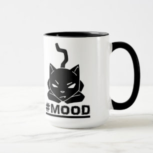 Niedliche u. lustige #MOOD schwarze Tasse