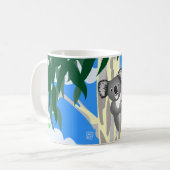 Niedliche u. neugierige Koala Naturescope Tasse (Vorderseite Links)