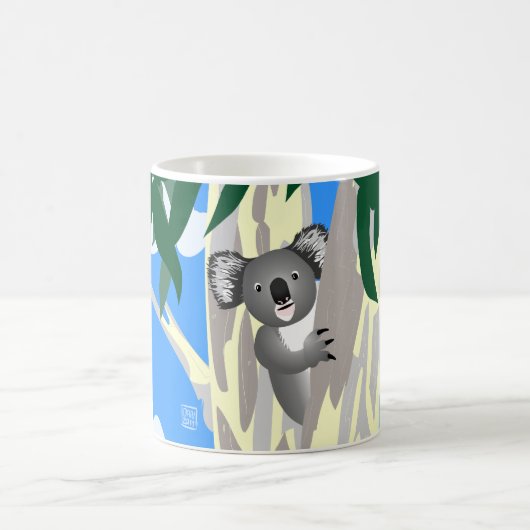 Niedliche u. neugierige Koala Naturescope Tasse (Mittel)