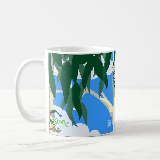 Niedliche u. neugierige Koala Naturescope Tasse (Links)