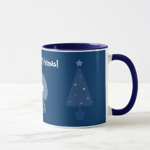 Niedliche u. schrullige blaue Quallen-u. Tasse