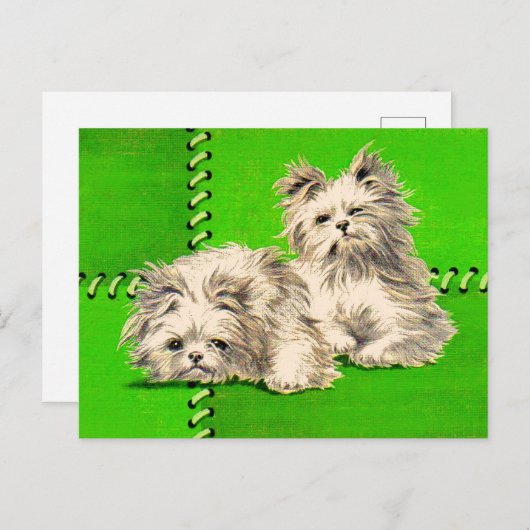 niedliche Überschwemmungshunde Postkarte (Vorne/Hinten)