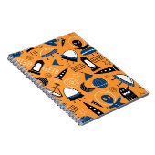 Niedliche ufo Alien Raumschiffe, Planeten, Galaxie Notizblock (Rechte Seite)