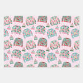 Niedliche Ugly Christmas Sweaters Geschenkpapier Set (Vorderseite)