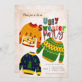 Niedliche Ugly Sweater Weihnachtsfeier Party Einla (Vorne/Hinten)
