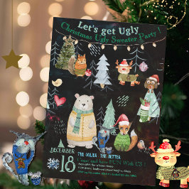 Niedliche Ugly Sweater Weihnachtsfeier Party Einla Einladung