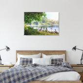 Niedliche Uhr des Gänsewaldes Leinwanddruck (Insitu (Schlafzimmer))