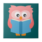 Niedliche Uhu Fliese (Vorderseite)