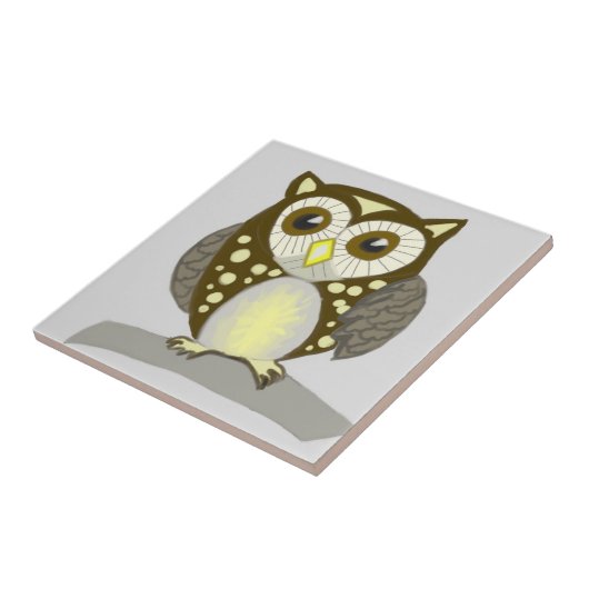 Niedliche Uhu Fliese (Seite)