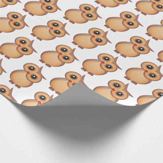 niedliche Uhu Geschenkpapier (Ecke)