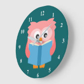 Niedliche Uhu Große Wanduhr (Winkel)