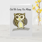 Niedliche Uhu Karte (Gelbe Blume)